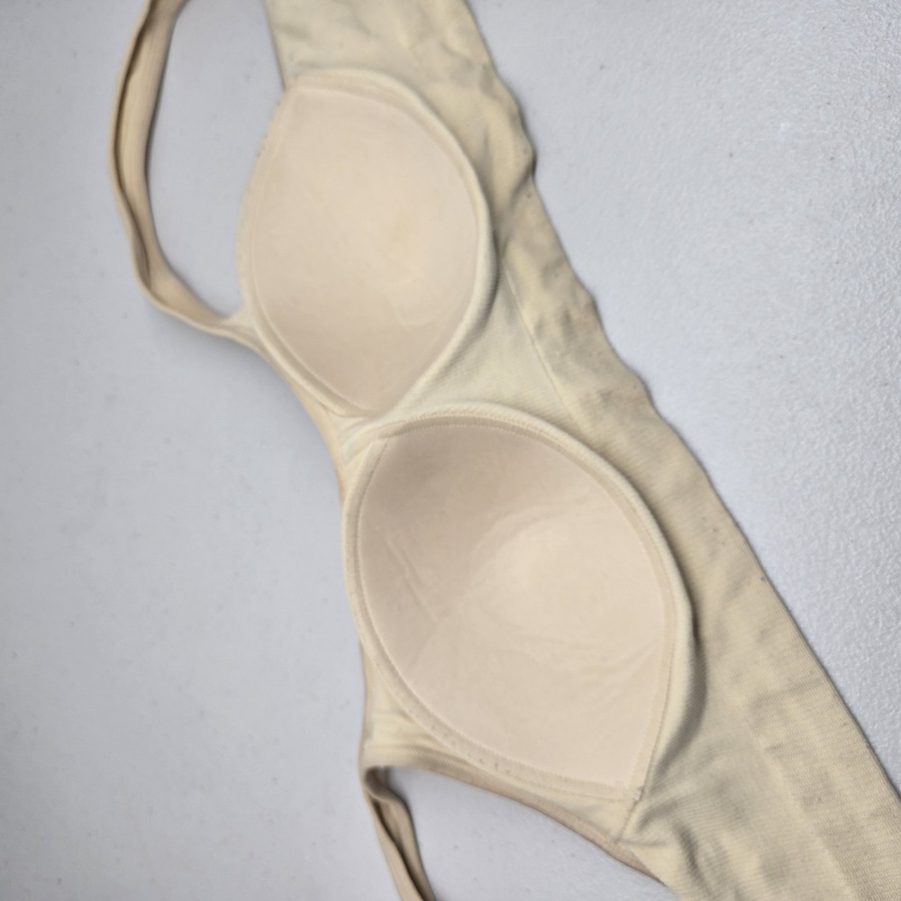 Underoutfit Women Bra S Beige 457 T Shirt Wireless Knit Seamless READ - Picture 5 of 9